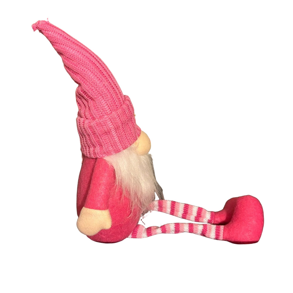Pink Valentine’s Day Gnome Shelf Sitter Plush Decor Rose Spring Tiered Tray Deco - Picture 4 of 5